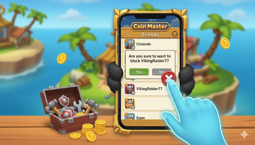 How to block someone on Coin Master