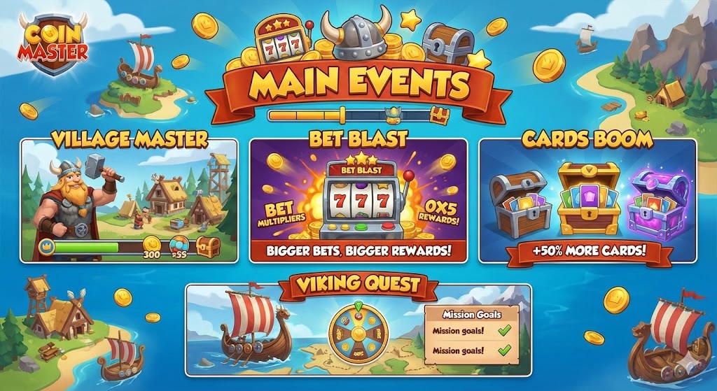 What are the Main Events in coin master?